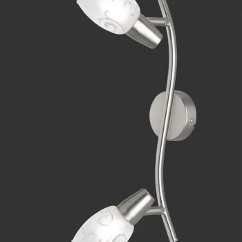 Plafoniera Colmar, RL, 39x8x19 cm, 28W, 2x E14, metal, argintiu imagine