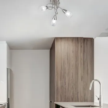 Plafoniera Colmar, RL, 47x25 cm, 28W, 3x E14, metal, argintiu imagine