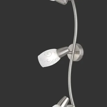 Plafoniera Colmar, RL, 56x8x19 cm, 28W, 3x E14, metal, argintiu imagine