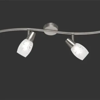 Plafoniera Colmar, RL, 79x8x19 cm, 28W, 4x E14, metal, argintiu imagine