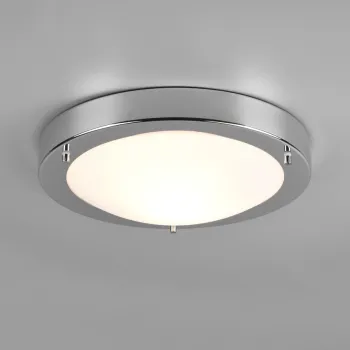 Plafoniera Condus, TRIO, 31.5x8 cm, 60W, 1x E27, metal, argintiu imagine