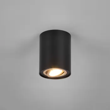 Plafoniera Cookie, TRIO, 9.6x12.5 cm, 35W, 1x GU10, metal, negru/auriu imagine