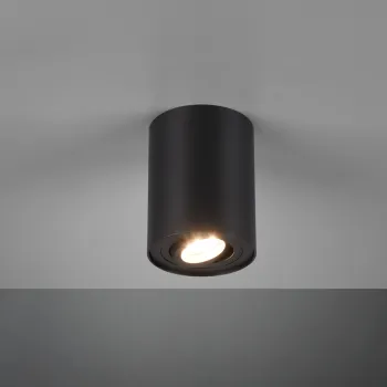 Plafoniera Cookie, TRIO, 9.6x12.5 cm, 35W, 1x GU10, metal, negru mat imagine