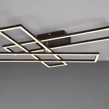 Plafoniera Corso, RL, 66x60x10 cm, 36W, 1x SMD, metal, negru mat imagine