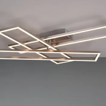 Plafoniera Corso, RL, 66x60x10 cm, 36W, 1x SMD, metal, nichel mat imagine