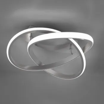 Plafoniera Course, RL, 45x18.8 cm, 18W, 1x SMD LED, metal, argintiu/alb imagine