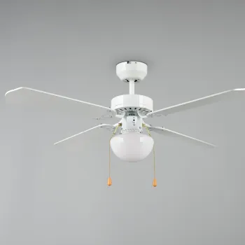 Plafoniera cu ventilator Hammerfest, RL, 106x43.5 cm, 60W, 1x E27, plastic, alb mat imagine