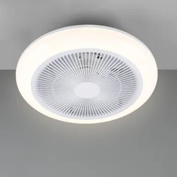 Plafoniera cu ventilator Holmsund, RL, 46x14 cm, 20W/6W, 1x SMD/1x LED, plastic, alb imagine
