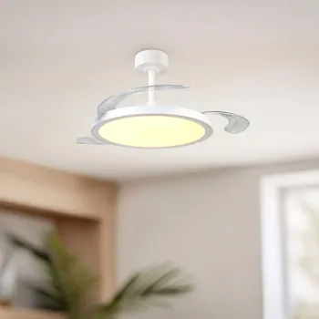 Plafoniera cu ventilator Kasfjord, RL, 106x35 cm, 30W, 1x SMD, metal, alb mat imagine