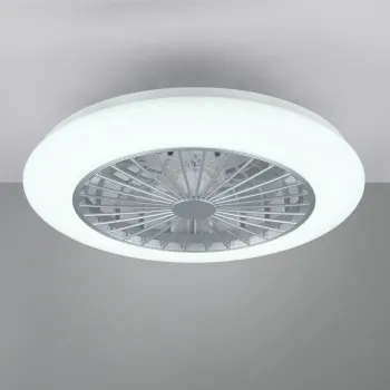 Plafoniera cu ventilator Stralsund, RL, 49x15 cm, 30W, 1x SMD, plastic, alb/titaniu imagine