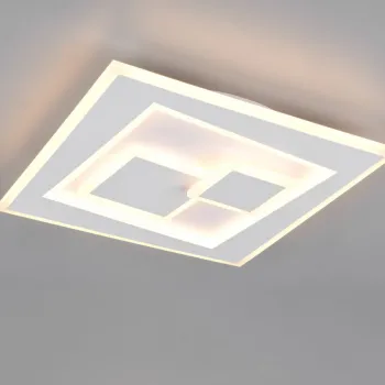 Plafoniera Degas, RL, 35.5x35.5x6.1 cm, 34W, 1x SMD, metal, alb mat imagine