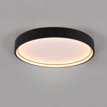 Plafoniera Doha, TRIO, 45x5.5 cm, 29W, 1x SMD, metal, negru mat imagine