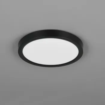 Plafoniera Draco, RL, 23x2.6 cm, 18W, 1x SMD, plastic, negru mat imagine