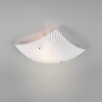 Plafoniera Elisa, TRIO, 30x30x9 cm, 40W, 1x E27, metal, alb/argintiu imagine