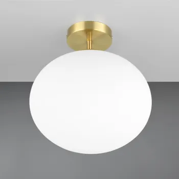 Plafoniera Fomento, TRIO, 30x33 cm, 15W, 1x E27, metal, bronz mat/alb imagine