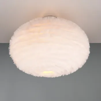 Plafoniera Furry, RL, 50x38 cm, 10W, 2x E27, plus sintetic, alb imagine