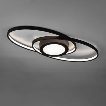 Plafoniera Galaxy, RL, 57x23x4 cm, 28W, 1x SMD, metal, negru imagine