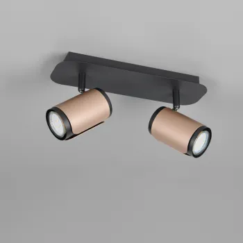 Plafoniera Gillan, TRIO, 30x12x16 cm, 10W, 2x GU10, metal, bronz imagine