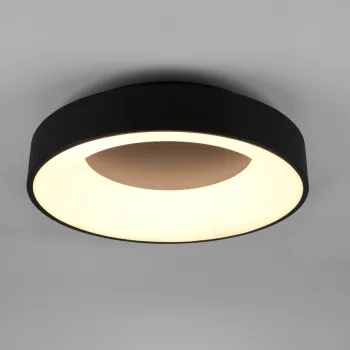 Plafoniera Girona, TRIO, 45x11 cm, 27W, 1x SMD, metal, negru mat imagine