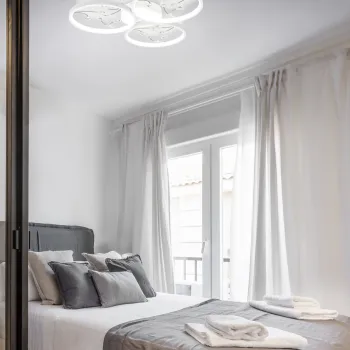 Plafoniera Groovy, TRIO, 62x6 cm, 30W, 1x SMD, metal, alb mat imagine