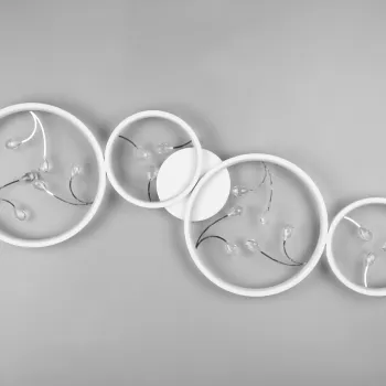 Plafoniera Groovy, TRIO, 95.5x40x6 cm, 37W, 1x SMD, metal, alb mat imagine