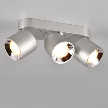 Plafoniera Guayana, TRIO, 27.3x8.7x12 cm, 10W, 3x GU10, metal, argintiu imagine