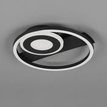 Plafoniera Horus, RL, 32x30.5x5 cm, 22W, 1x SMD, metal, negru mat/alb imagine