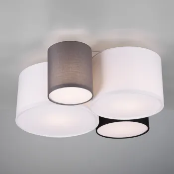 Plafoniera Hotel, TRIO, 50.5x47x21.5 cm, 42W, 4x E27, textil, multicolor imagine