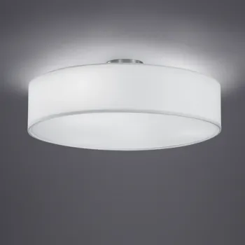 Plafoniera Hotel, TRIO, 50x17 cm, 60W, 3x E27, textil, alb imagine