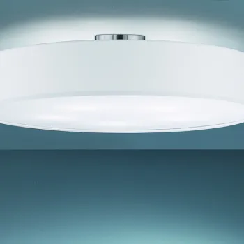 Plafoniera Hotel, TRIO, 65x17 cm, 60W, 5x E27, textil, alb imagine