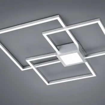 Plafoniera Hydra, TRIO, 65.5x66.5x6.5 cm, 38W, 1x LED, metal, nichel mat imagine