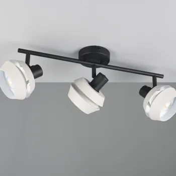 Plafoniera Isla, RL, 54.8x12x21 cm, 10W, 3x E14, metal, negru/gri imagine