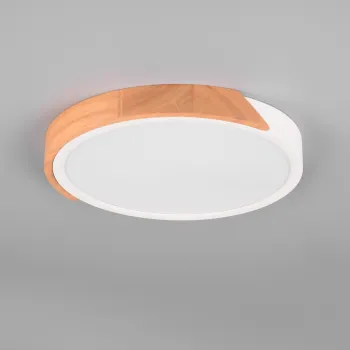 Plafoniera Jano, RL, 31.5x3.5 cm, 20W, 1x SMD, plastic, alb mat/natur imagine