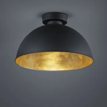 Plafoniera Jimmy, RL, 31x19 cm, 60W, 1x E27, metal, negru/auriu imagine