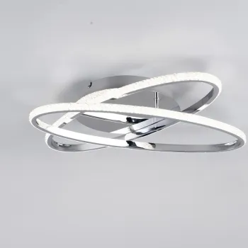 Plafoniera Lane, RL, 58x58x9 cm, 27W, 1x SMD, metal, argintiu imagine