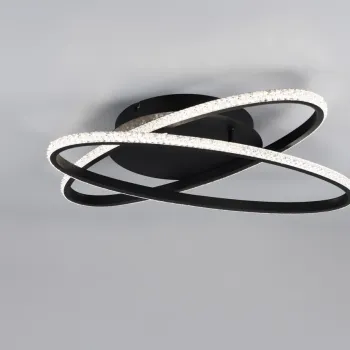 Plafoniera Lane, RL, 58x58x9 cm, 27W, 1x SMD, metal, negru mat imagine