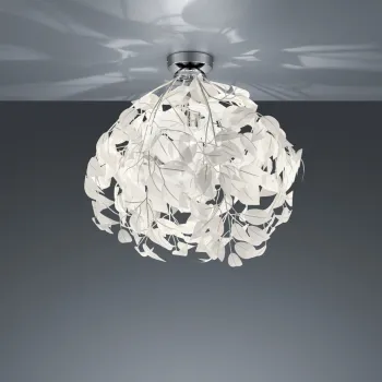 Plafoniera Leavy, RL, 38x58 cm, 28W, 1x E27, metal, alb/argintiu imagine