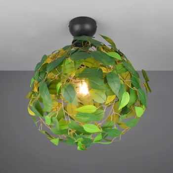 Plafoniera Leavy, RL, 38x58 cm, 28W, 1x E27, metal, verde imagine