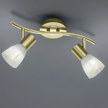 Plafoniera Levisto, TRIO, 33x10x19 cm, 4.9W, 2x E14, metal, bronz mat/alb imagine