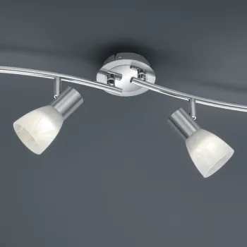 Plafoniera Levisto, TRIO, 88x11x19 cm, 4.9W, 4x E14, metal, nichel mat/alb imagine