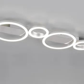 Plafoniera Lumos, RL, 72x23x5.5 cm, 26.5W, 1x SMD, metal, argintiu imagine