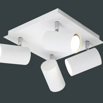 Plafoniera Marley, TRIO, 24x24x15 cm, 35W, 4x GU10, metal, alb imagine