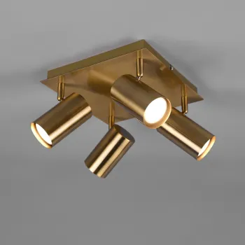 Plafoniera Marley, TRIO, 24x24x15 cm, 35W, 4x GU10, metal, bronz antic imagine