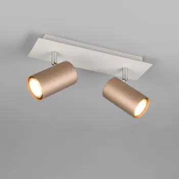 Plafoniera Marley, TRIO, 30x9x15 cm, 35W, 2x GU10, metal, alb/bronz imagine