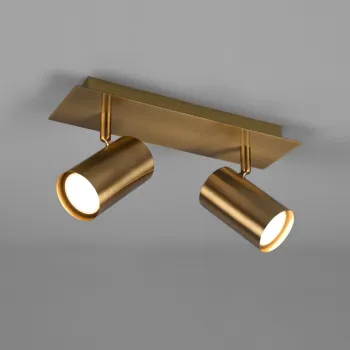 Plafoniera Marley, TRIO, 30x9x15 cm, 35W, 2x GU10, metal, bronz antic imagine