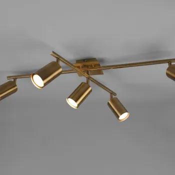 Plafoniera Marley, TRIO, 77.4x57.4x22.4 cm, 35W, 5x GU10, metal, bronz antic imagine