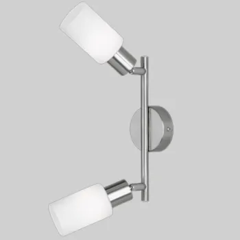 Plafoniera Mars, RL, 25x8x18.5 cm, 40W, 2x E14, metal, nichel mat/alb imagine