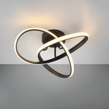 Plafoniera Meo, RL, 40x15 cm, 15W, 1x SMD, metal, negru mat imagine