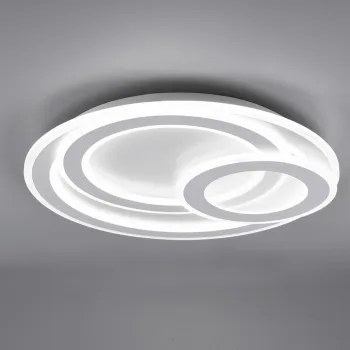 Plafoniera Mita, TRIO, 51x7 cm, 74W, 1x SMD, metal, alb mat imagine