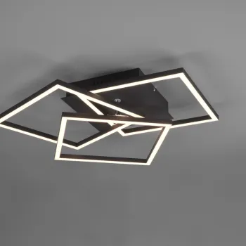 Plafoniera Mobile, RL, 39x42x10 cm, 27W, 1x SMD, metal, negru mat imagine